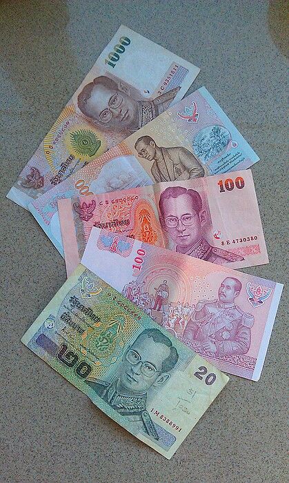 Мамуль, ты спрашивала как выглядят тайские деньги.