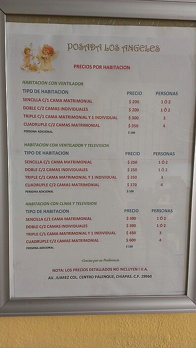 Цены на другие варианты комнат в Posada Los Anhele