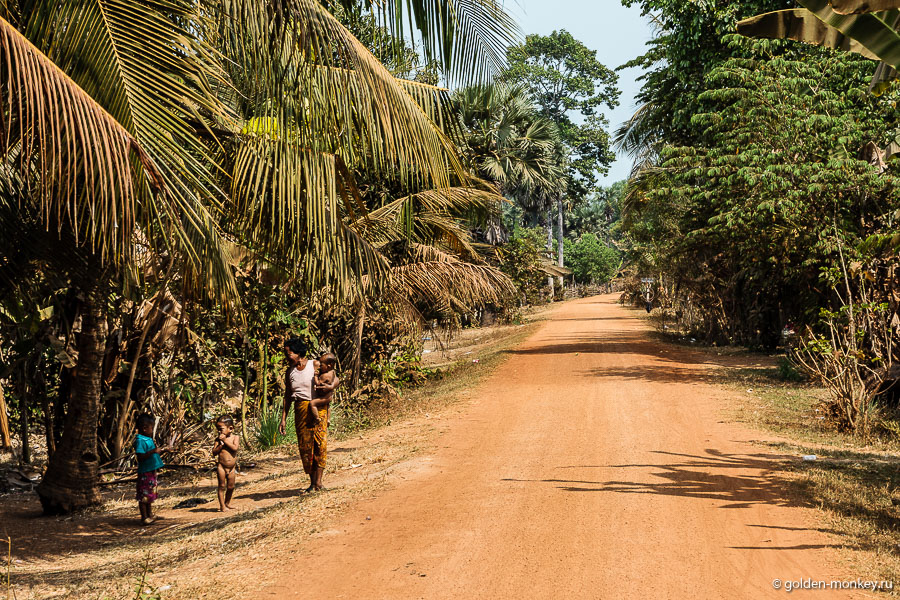 Красная дорога, красно-зеленые джунгли вокруг, местные аборигены – красота, да и только.