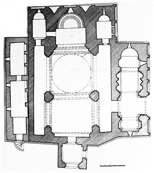 Схема храма Самтавро, Мцхета, Грузия.