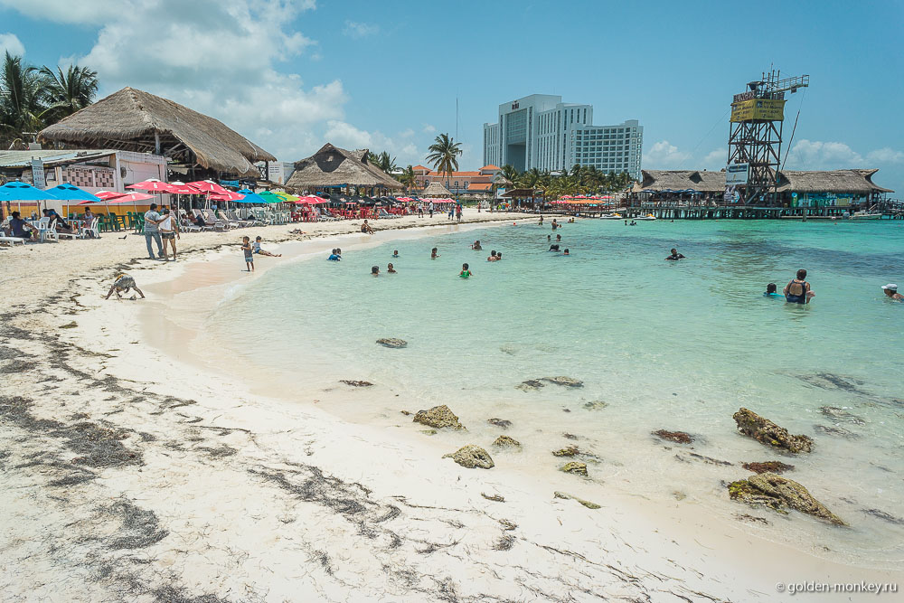 Канкун, панорама пляжа Тортуга