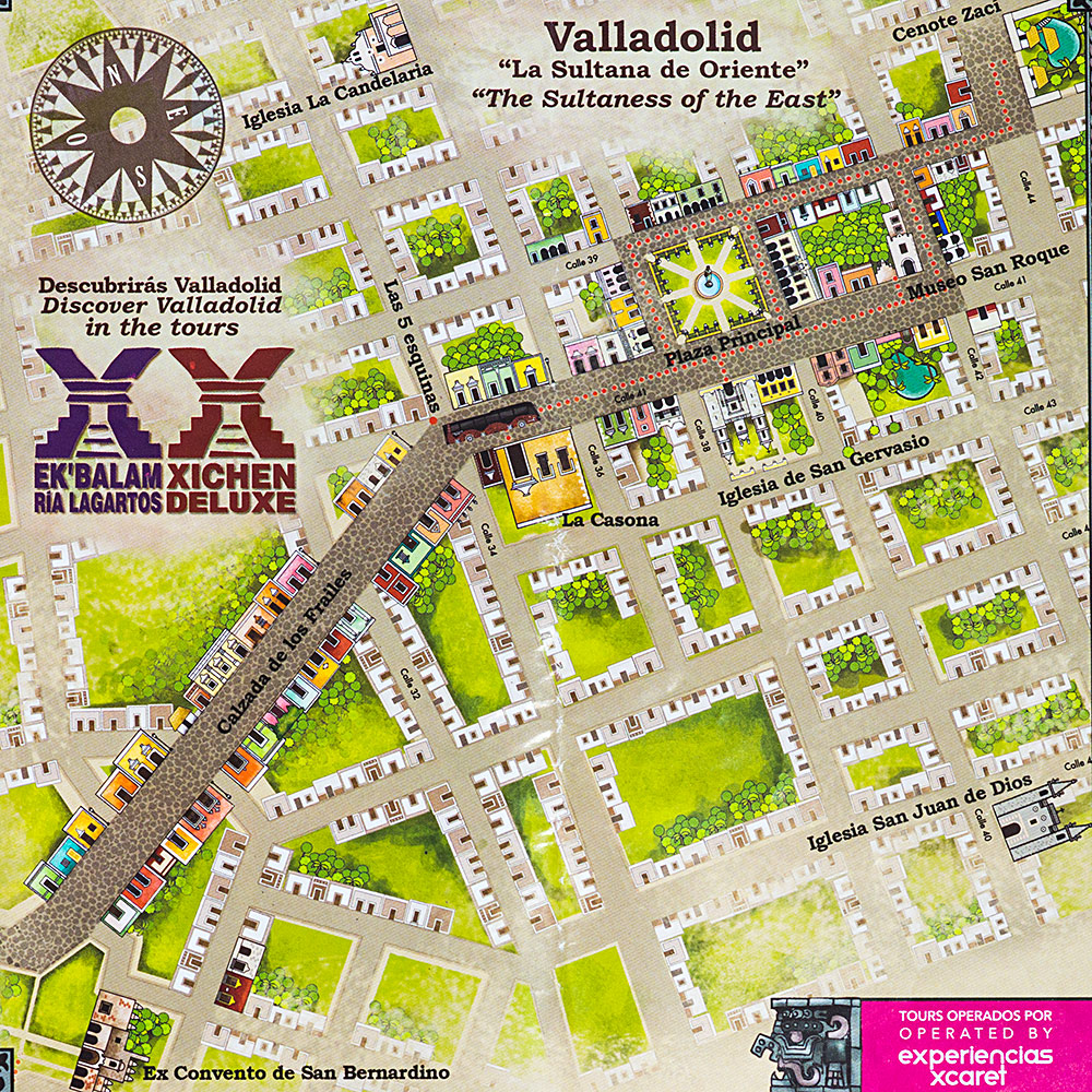 Юкатан, схема города Вальядолид