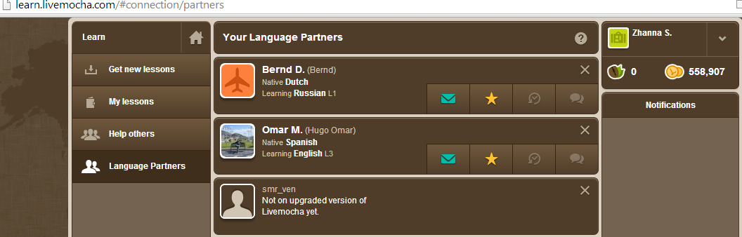 Лайвмока, испанский язык