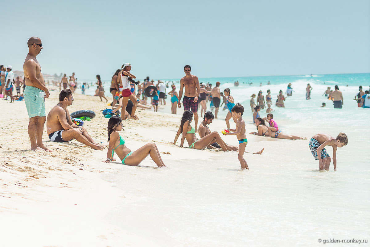 Плайя-дель-Кармен, отдыхающие на пляже