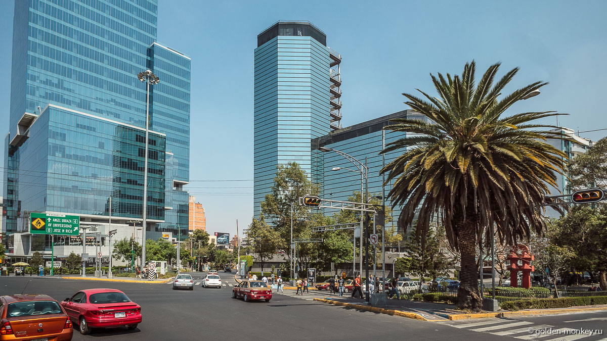 Мехико, небоскребы в центре города
