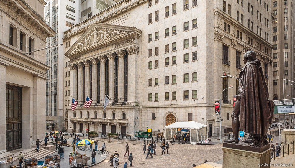 Нью-Йорк, Фондовая биржа и Федерал-холл