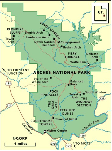 Схема парка Арки